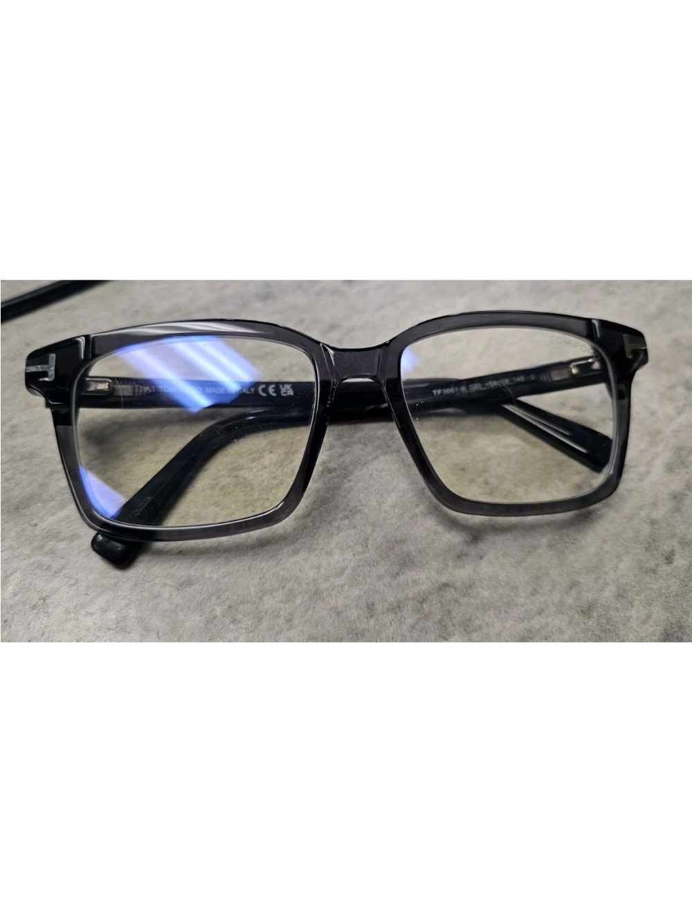 Tom Ford unisex Blue Light Blocking Glasses in black and gold